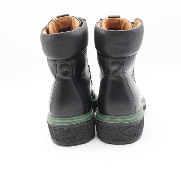 ECCO Crepetray Women's EU 41 US 10 Combat Ankle Boot Black Leather Green - Picture 5 of 12